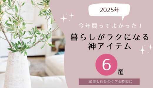 【2025】今年買ってよかった『暮らしがラクになるアイテム』6選｜家事も自分のケアも時短に